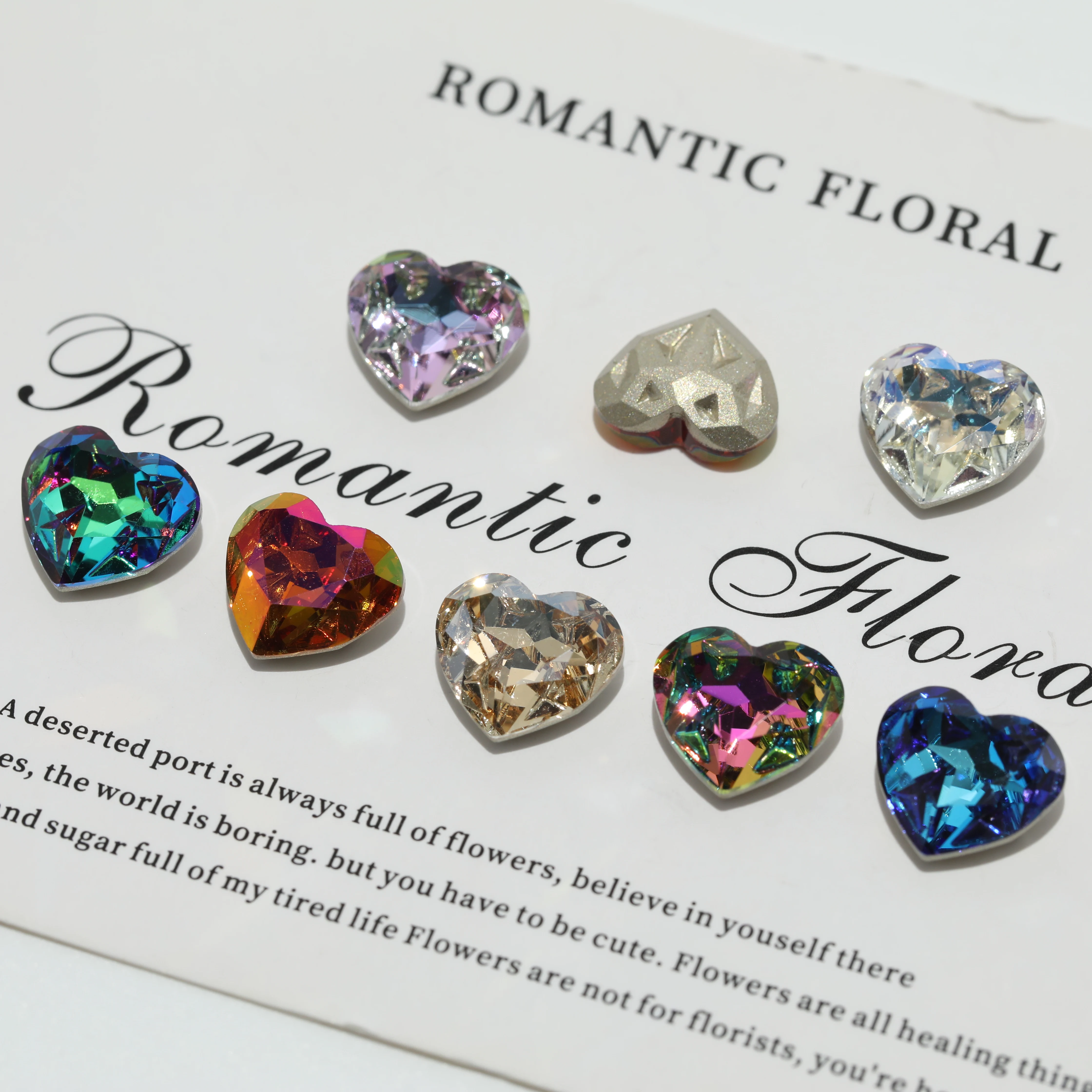 GRST Premium Meteorite Series Strasssteine DV4020 Herzförmige Fancy Stones Glänzende Kristalle DIY-Zubehör für Nagelkunst, Hochzeitskleider, Taschen – Detail 2
