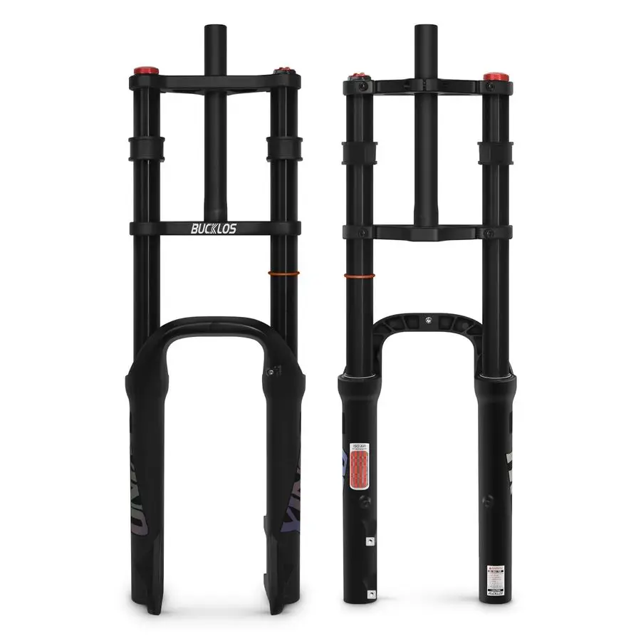 

20 x 4.0 inch Fat Tire Electric Bike Air Suspension Fork Travel 180mm, QR 9 x 135mm Straight Tube 1 1 8 MTB Dual Crown Bicycle F