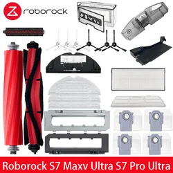 Main Side Brush Mop Hepa Filter Dust Bag Cleaning Rolling Brush Roborock S7 Maxv Ultra S7 Pro Ultra Robot Vacuum Accessories