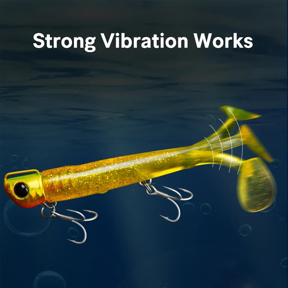TSURINOYA T Tail Soft Worm 110mm 35g Ultra Long Casting Fishing Lure For Seabass Flounder Sea Fishing Soft Bait With Jig Hooks