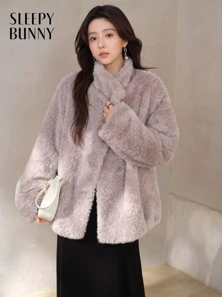 Women Winter Elegant Warm Short Jacket Thick Stand Collar Outerwear Casual Coat for Lady with Soft Cozy Texture and Chic Style