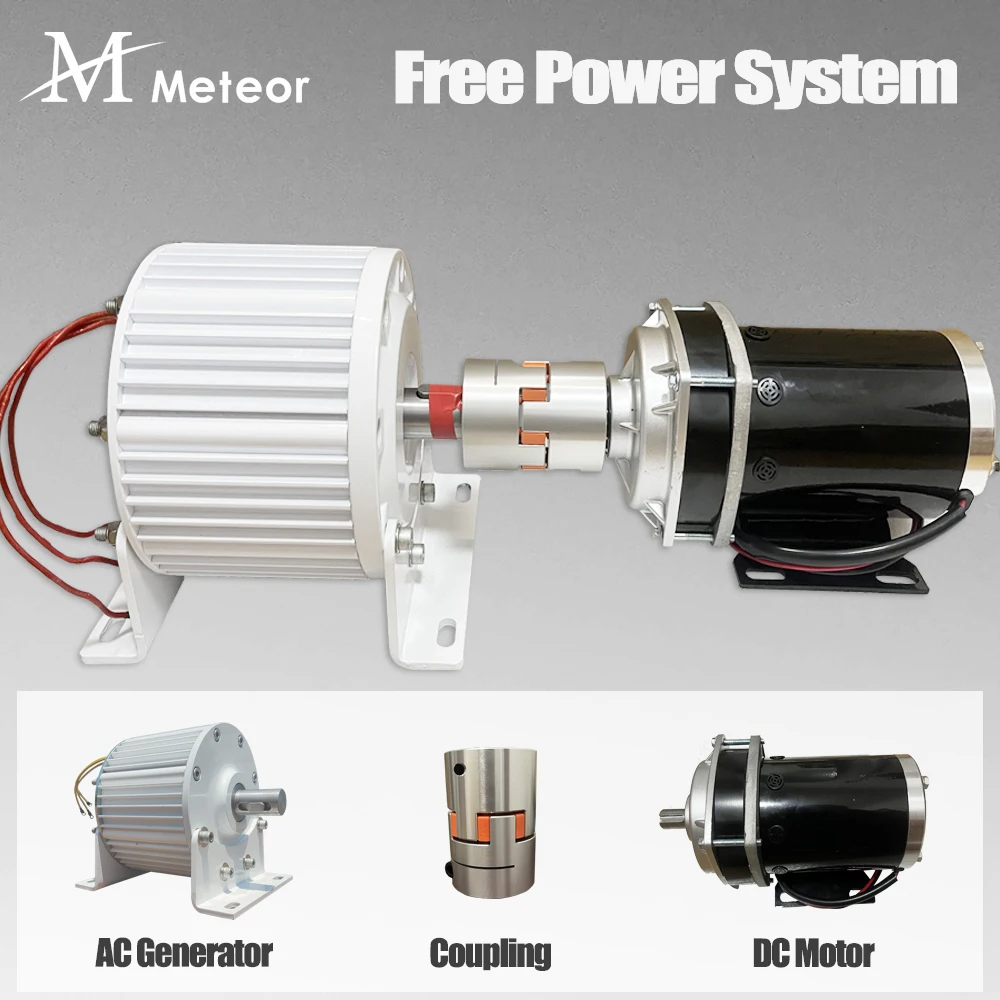 

Генератор переменного тока с постоянными магнитами и низкими оборотами, 10 кВт, 20 кВт, 48 В, 220 В, 380 В, генератор переменного тока свободной энергии с приводом постоянного тока для домашнего использования