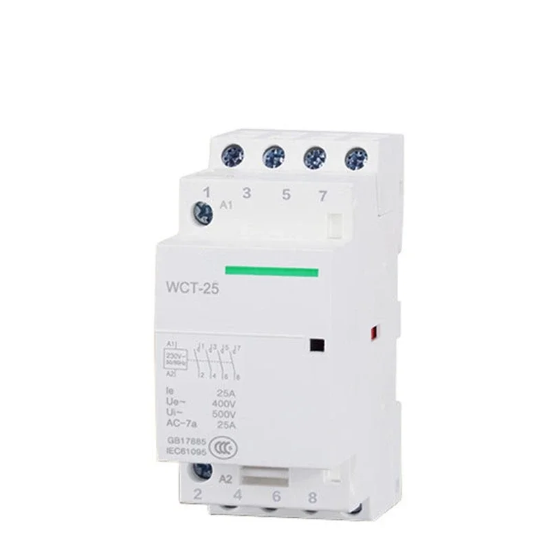 Venta caliente 16A 25A 40A 63A 100A 2P/4P Contactor de carril DIN Contactor de CA Modular para el hogar