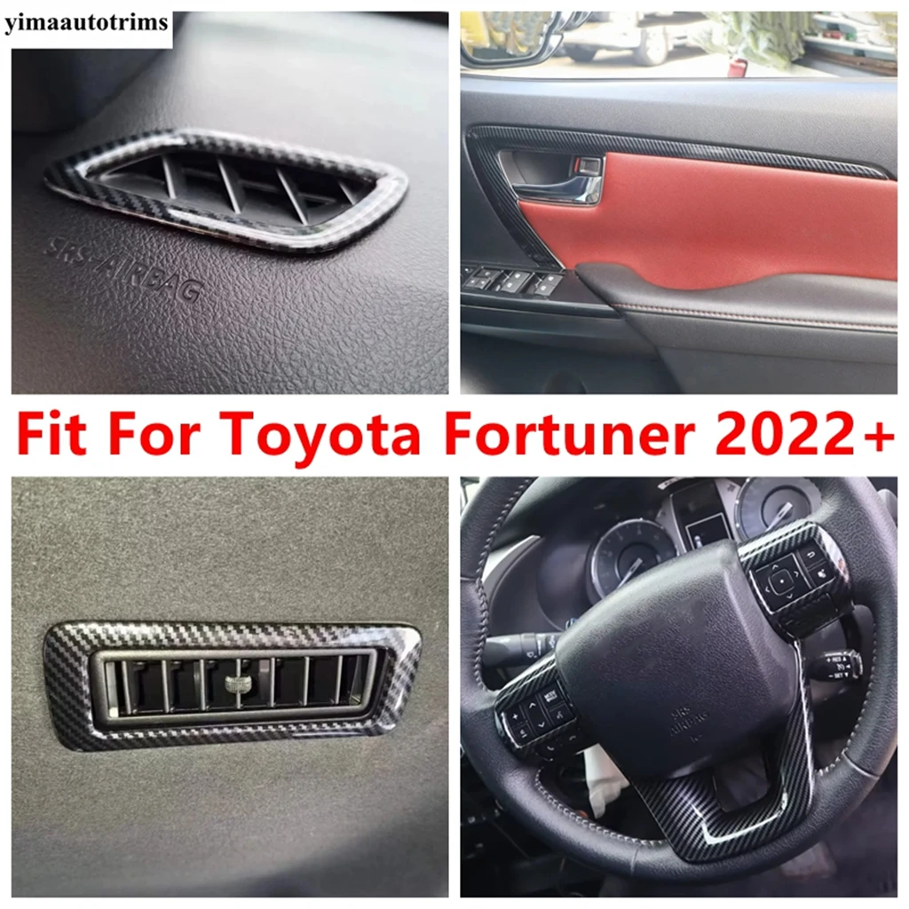 

Roof Air Outlet / Door Armrest Strip / Steering Wheel / Dashboard AC Vent Cover Trim Accessories For Toyota Fortuner 2022 - 2024