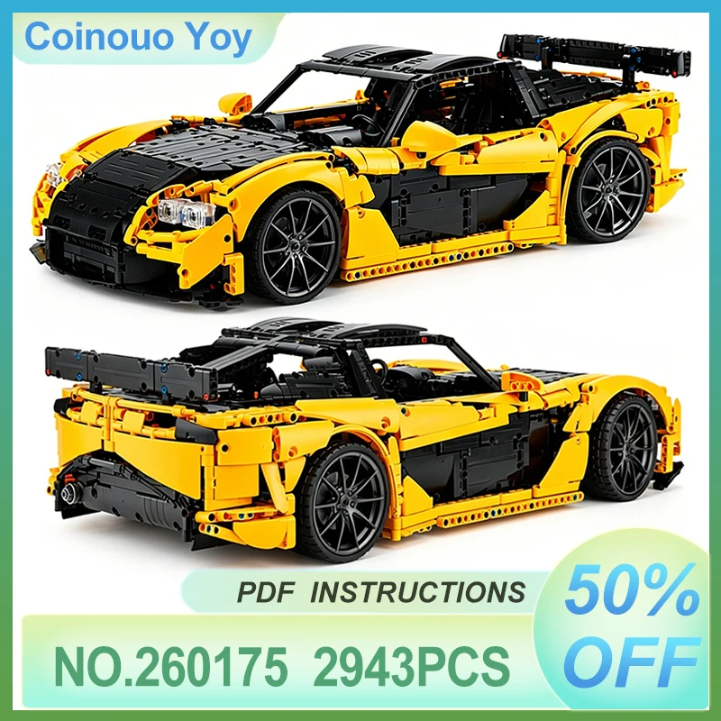 

1:8 High-quality MOC-260175 Technical Building Block Classic City Sport Vehicle Racing Assembly Model DIY Toys Birthday Gift Boy