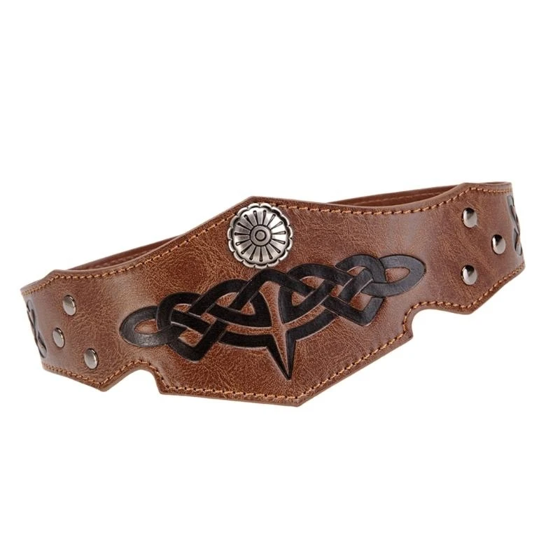

Medieval Headpiece for Women Men Embossed Leather Headband Circlet Adjustable Vintage Head Band Medieval Cosplay Costume