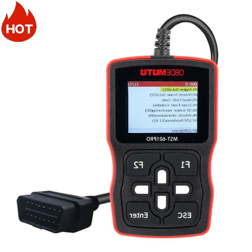 Escáner de diagnóstico de motocicleta OBDEMOTO 601Pro para fallos de motor de motocicleta, código OBD2, herramientas de lectura de datos congelados y borrado