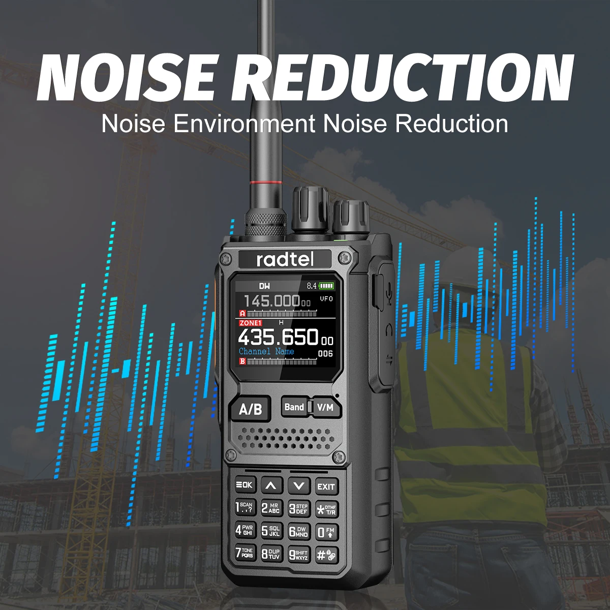 Radtel RT-920 ShortWave UHF VHF LSB USB CW Rx Radio Spectrum Analyzer AM FM Ham Radio Desktop Charger and Type C Walkie Talkies