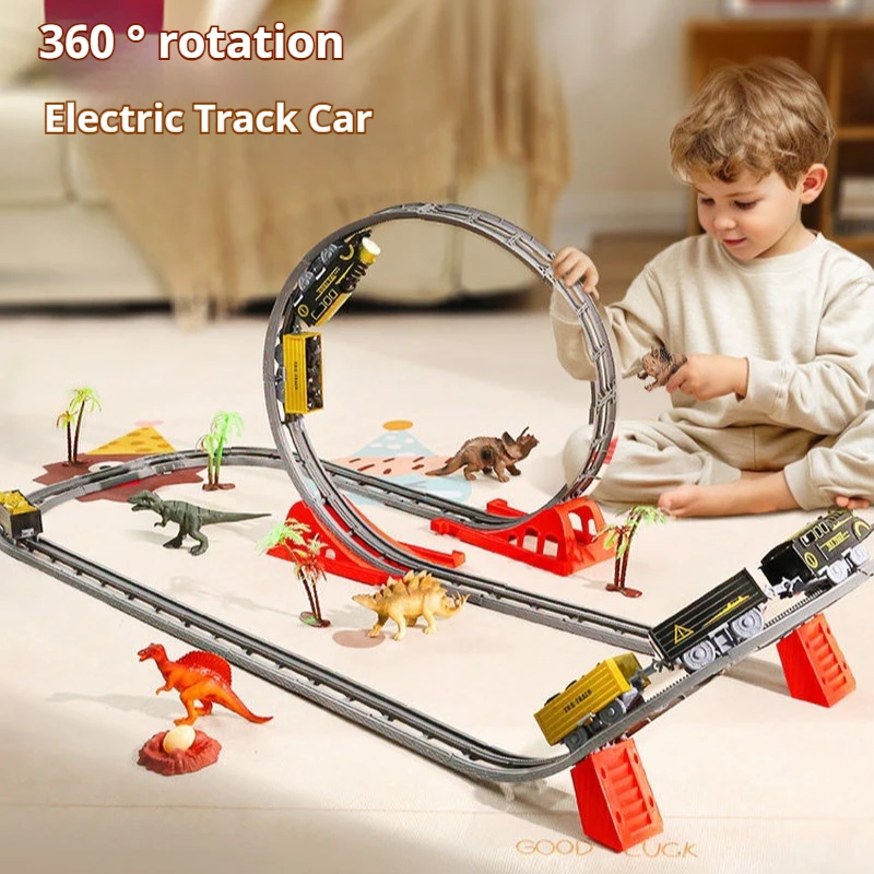 

Electric Roller Coaster Train Track Set Uphill Power Reverse Running Educational Toy For Boys Ages 2-6 Years Old Toddlers Kids