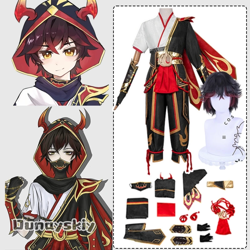 Game Supernatural Action Group Cosplay Costume {Amanda Cos}Ancient Style Han Fu Samurai  Halloween Disguise Costumes Boys Girls