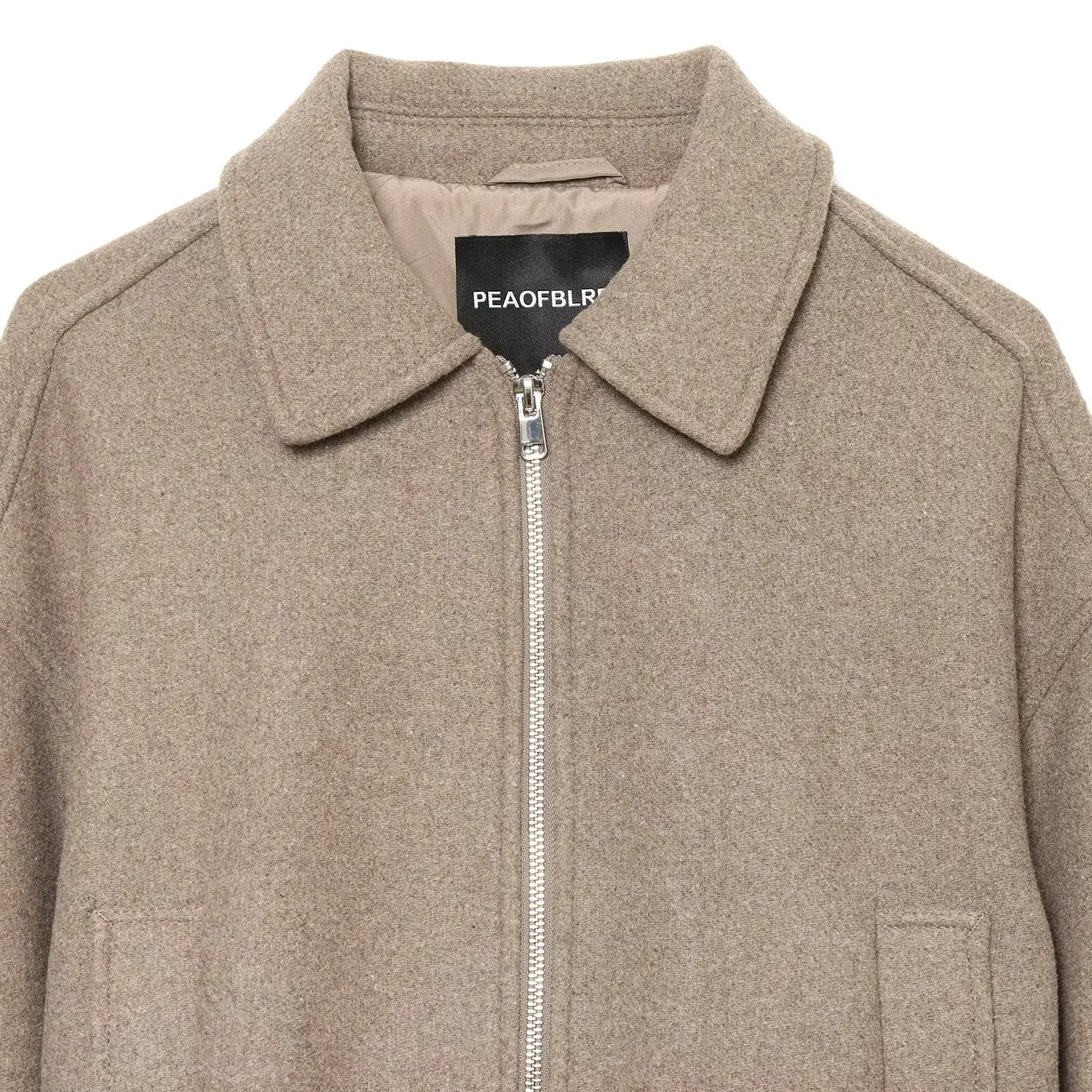 KASLEAD New Women's Fashionable Mixed Fiber Short Jacket Versatile Style Long Sleeve Zipper Closure Polyester Summer Outerwear