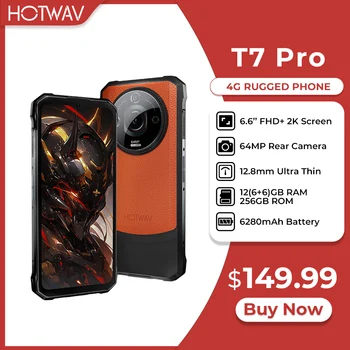 [World Premeire] HOTWAV T7 Pro robuuste smartphone 64MP 6,6 '' FHD+ 2K mobiele telefoon 6280mAh 12(6+6)GB 256GB Android 13 mobiele telefoon