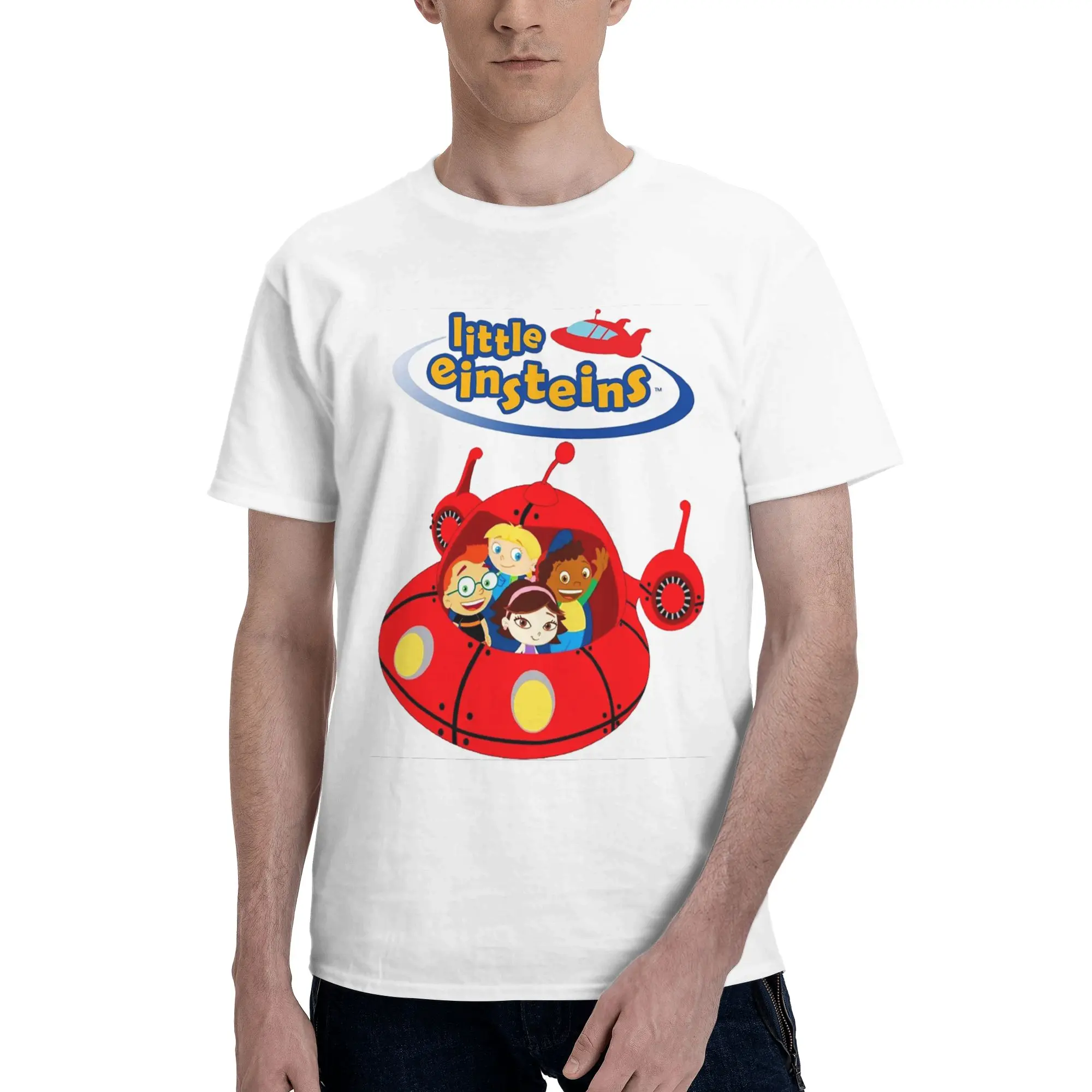 ليتل أينشتاينز الملابس ليتل أينشتاينز Ca الرجال تي شيرت المتضخم تي شيرت الرجال طاقم الرقبة القطن تيز قصيرة الصيف الذكور