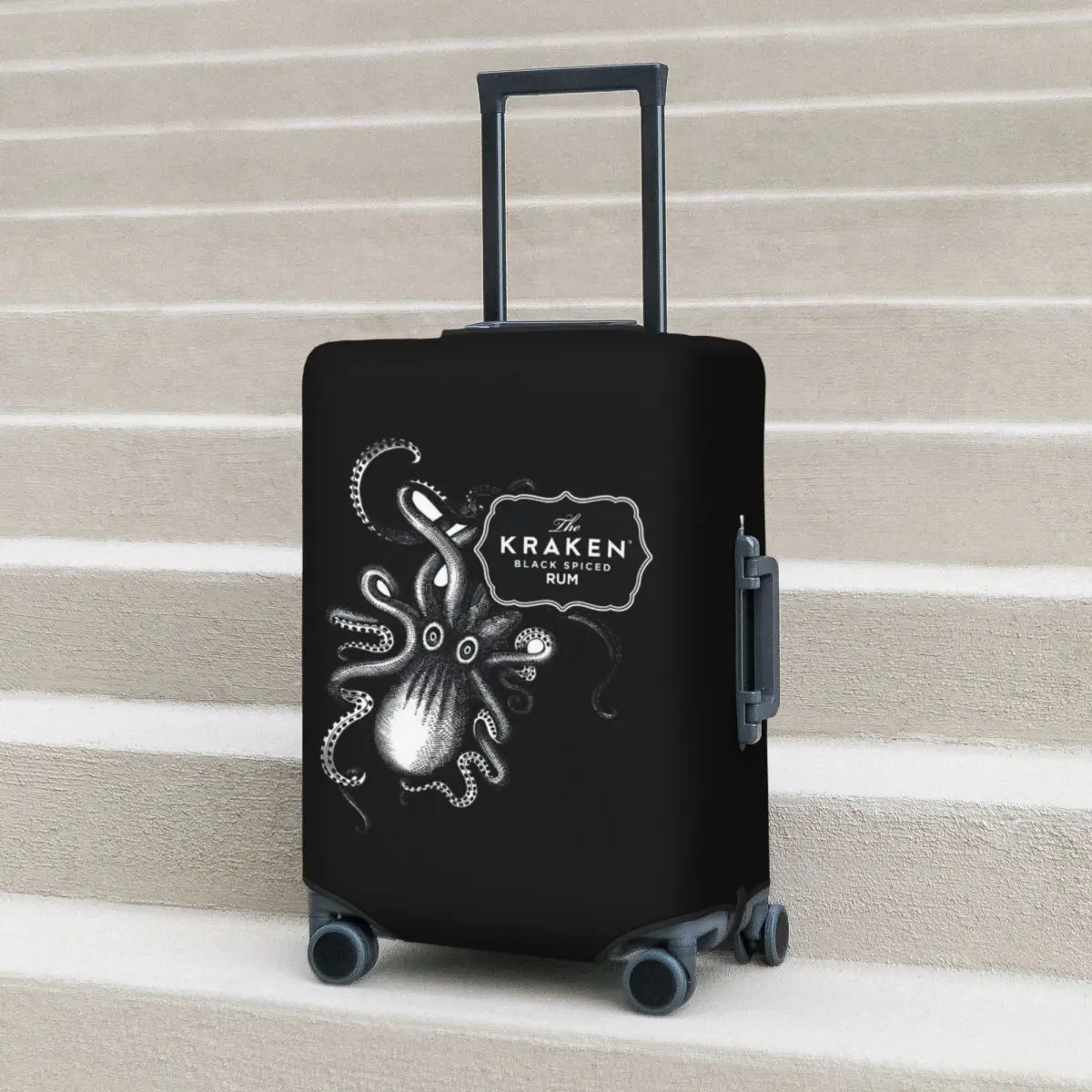 

Kraken Rum Suitcase Cover Protection Elastic Travel Luggage Protector Covers for 18-32 Inch