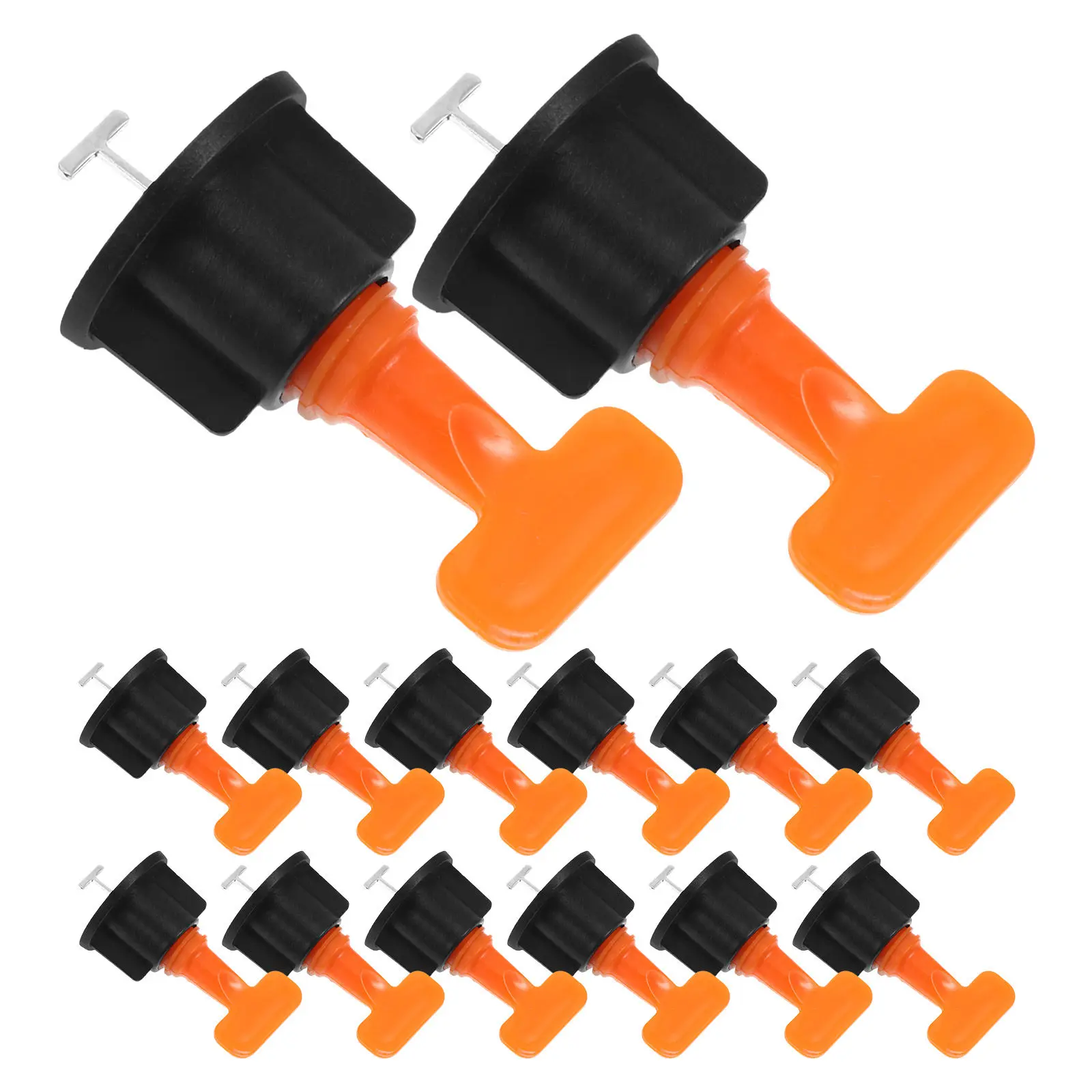 

50Sets T Type Tile Leveler Wear Resistant Reusable DIY Installation Tool for Flat Even Surface No Tools Needed Leveling System