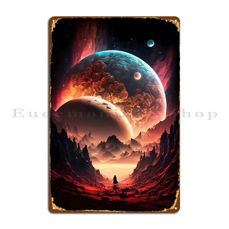 Planetary Valley Fantasy Metal Sign Poster Cinema Classic Create Designer Poster Tin Sign Poster