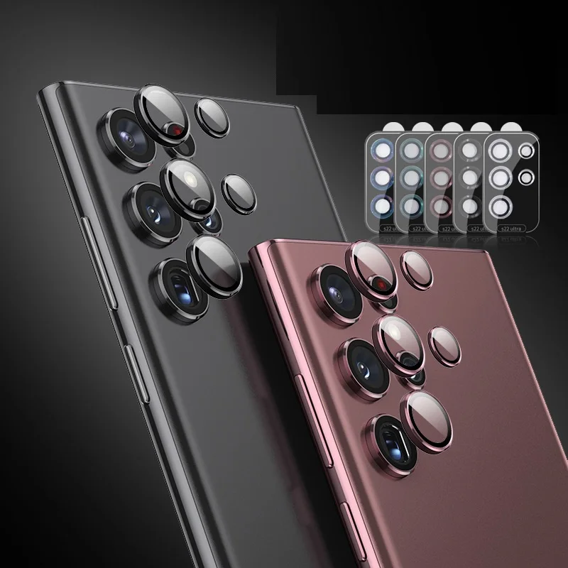 

for Samsung S26 Ultra S26+ S26 Plus Lens Protector Colorful Metal Ring Cap Tempered Glass Camera Cover Anti Break Hard Film