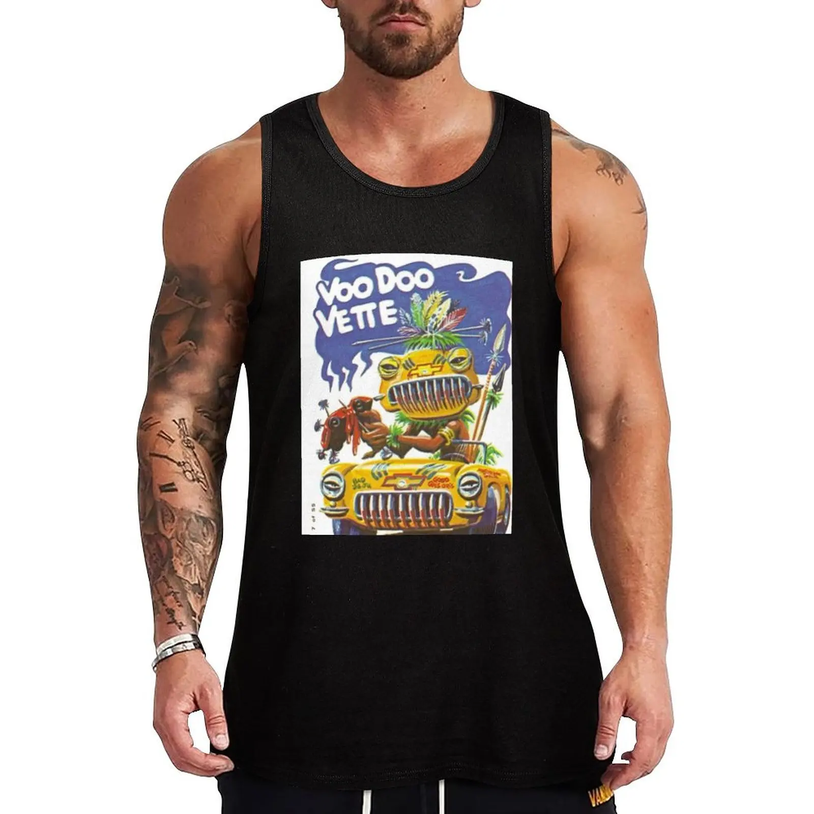 

#7 Voo Doo Vette, Weird Wheels Tank Top Simple Solid Tank Top Sleeveless Casual Daily Shirt