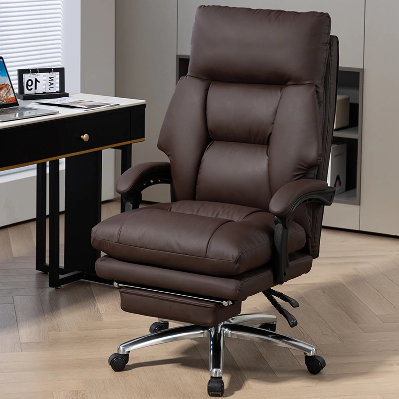 

Ergonomic Design Office Chair Modern Luxury Comfy Leather Office Chair Recline Mobile Cadeira Para Computador Room Furniture