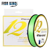 FISH KING 12 Strands Braided Fishing Line 15LB-90LB Dyneema PE Line 100M 150M 300M Lure Fishing Wire 0.14mm-0.50mm