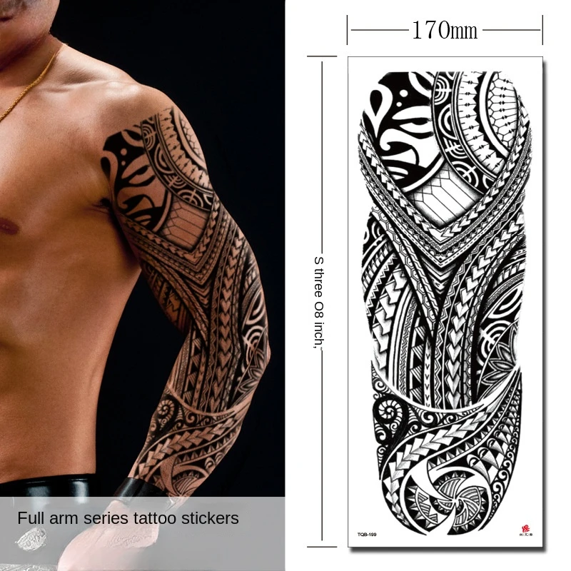 Tatouages autocollants bras complet pour hommes et femmes, faux tatouage populaire et réaliste, vente en gros