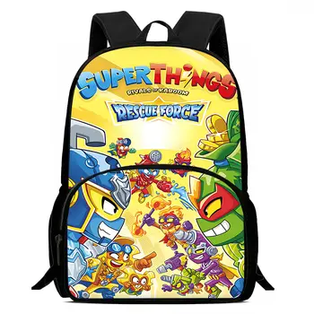 子供用のスーパーzingsバックパック、男の子と女の子用のランドセル、学生用の耐久性のあるリュックサック、大容量、誕生日プレゼント、キャンプ、スーパーシングス、子供