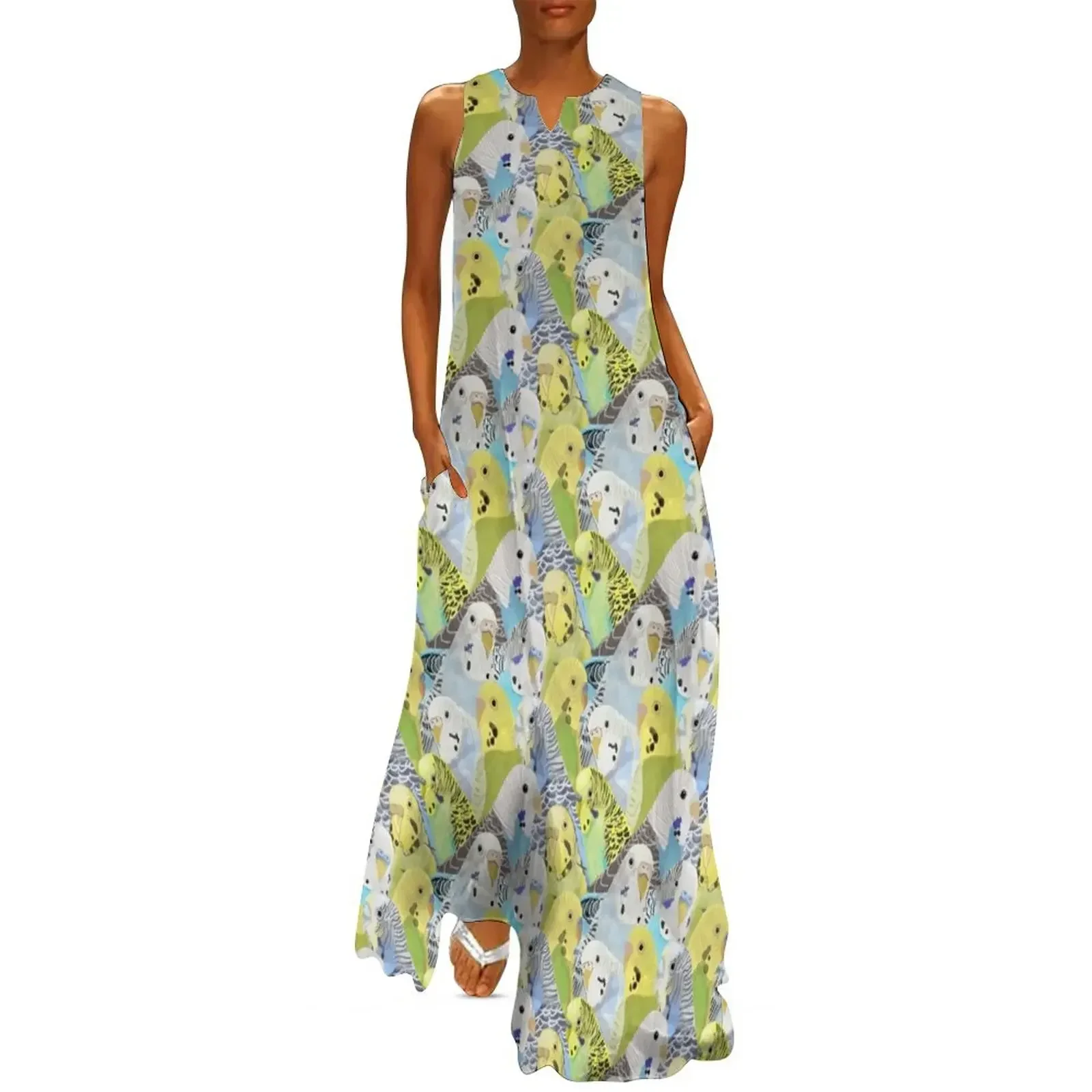 

Budgie Parakeets Long Dress elegant evening dresses for women 2025 prom dress Dress for girls long dresses for women