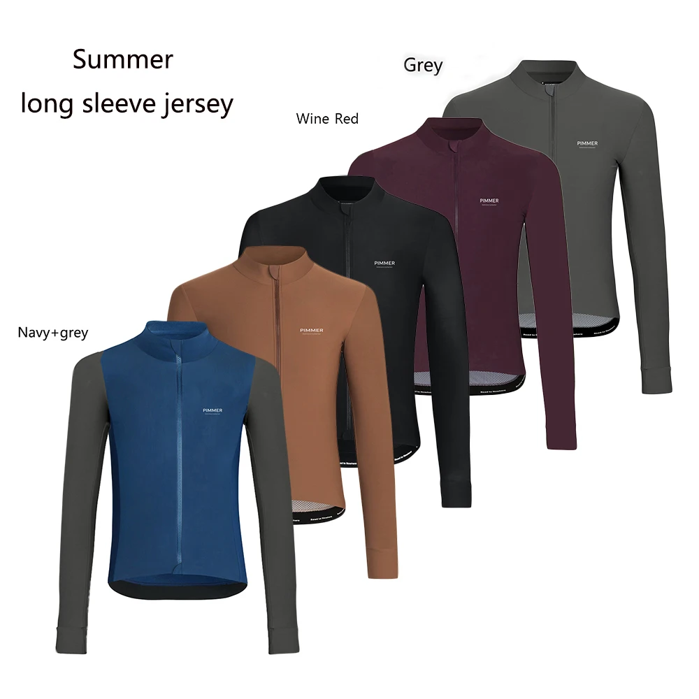 Summer Road Cycling Jersey Mens Long Sleeve Mountain Racing Bicycle Clothing Quick Dry Shirt for Male 아소스자전거의류