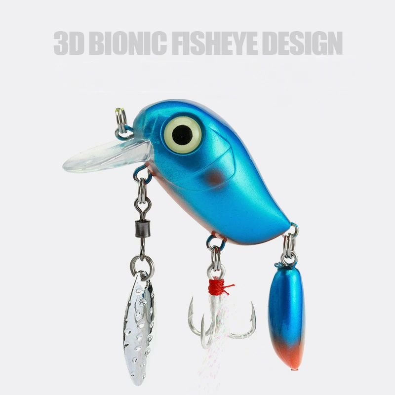 New Mini Crankbait Fishing Lure Trout Minnow Jigging Crank Floating Artificial Hard Baits Freshwater Fishing Tackle Swimbait