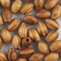 400 Pcs Charms Jewelry Making Bracelets DIY Crafts Oval Wood Color Wood Beads Fashion Vintage Olive Spacer Beads