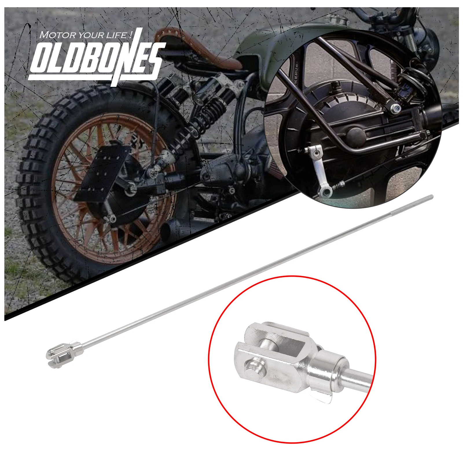 Cafe Racer R Serie For BMW R45 R65 R75 R80 R90 R100 6MM Fork Use Rear Brake Clutch Rod Clip-on Motorcycle Accessories