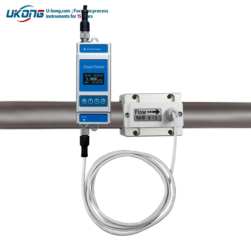 

Ultrasonic Flow Meter Clamp Digital display Clamp on Flowmeter Ultrasonic Smart Water Meter