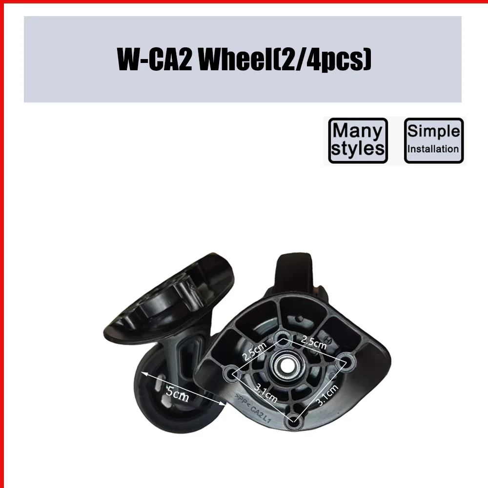 Suitable W-CA2 Trolley Case Wheel Pulley Sliding Universal Luggage Wheel Silent Smooth Wear-resistant Accessories Caster Wheels