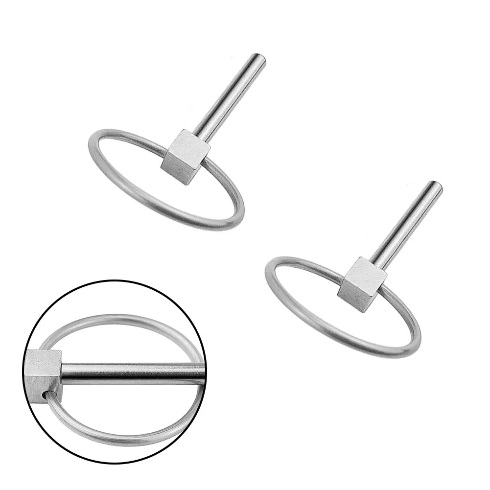2pcs Accessories Boat Canoe Dinghy Trolley Trailer 4.5mm Stainless Steel 2 Pieces 4.5mm Quick Pin Lightweight Silver Boat