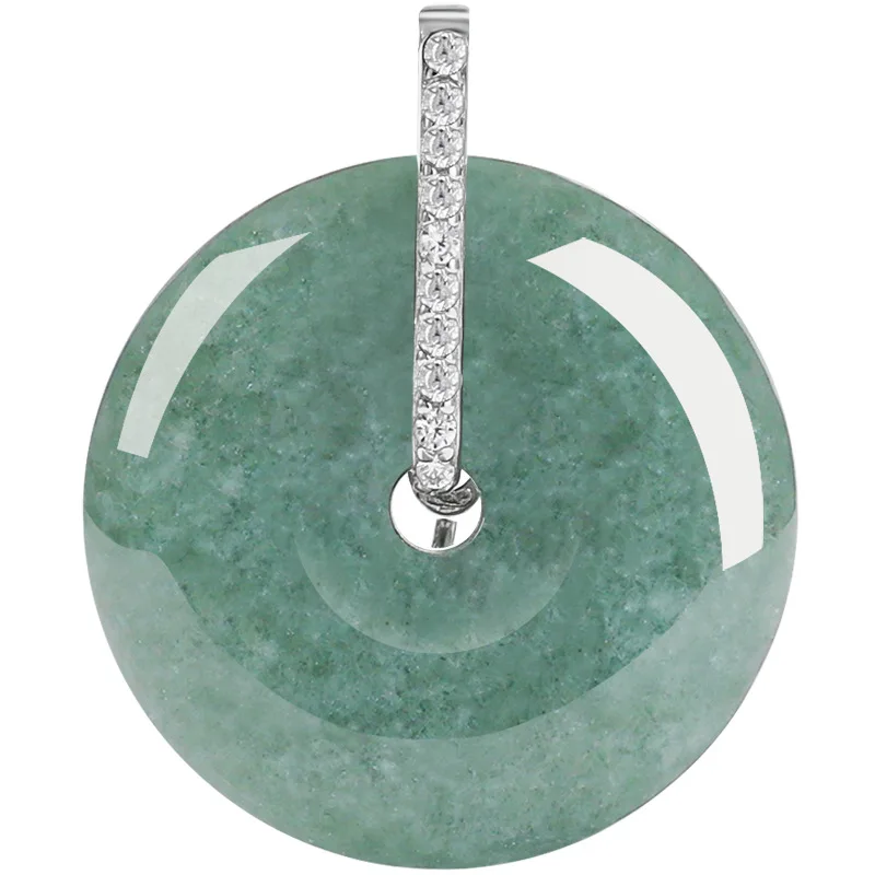 

Natural A-Grade Jade Green Small Peace Of Mind Pendant