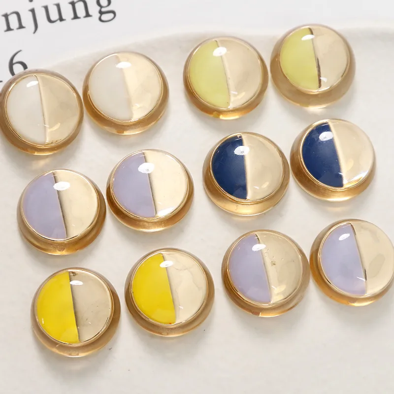 New style 30pcs/lot 18mm color pattern print geometry rounds shape flatback cabochon beads diy jewerly earring/hair accessory