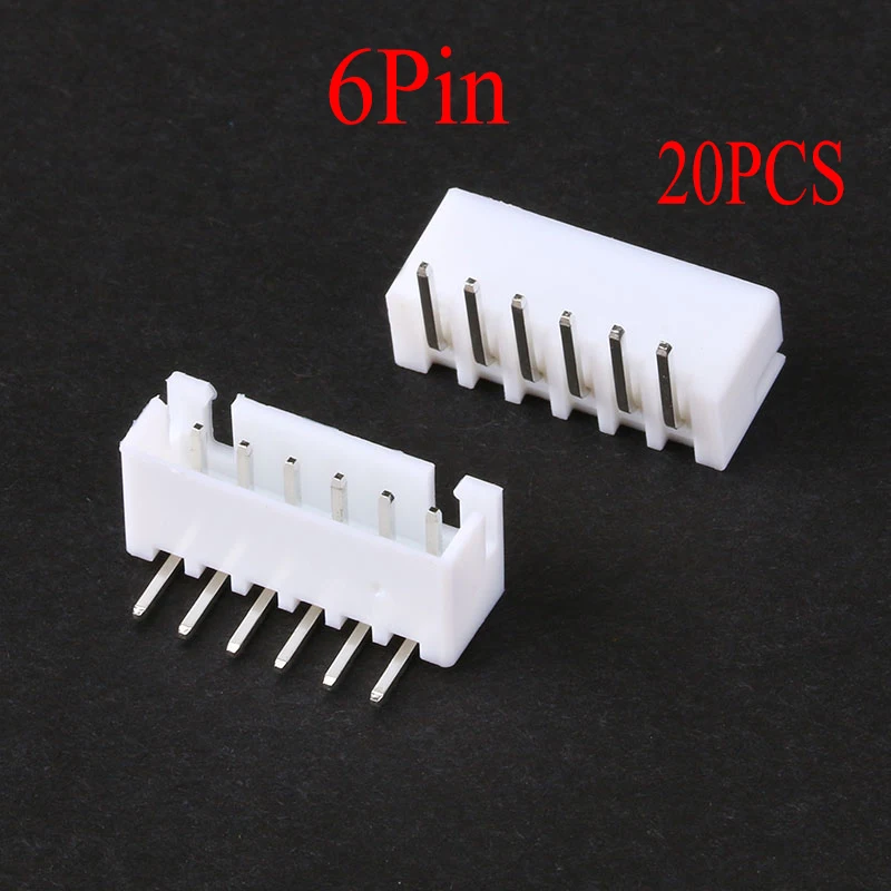 20pcs JST-XH2.5 2.5MM 1s 2s 3s 4s 5s 6s 7s 8s 9s Balance Charging Connector Right Angle Needle Female Pins For Imax B6 Charger