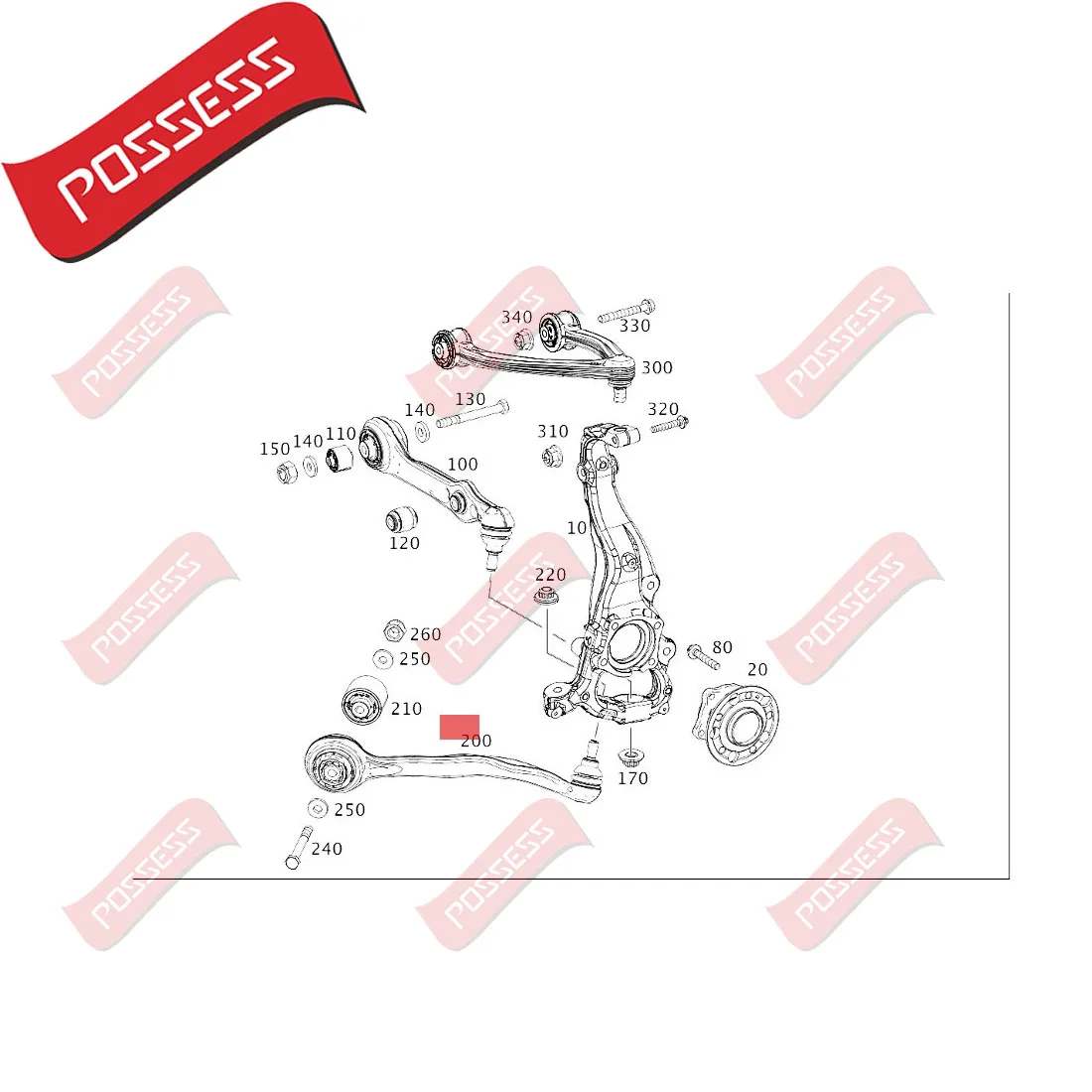 

A Pair of Front Lower Suspension Curved Control Arm For Mercedes Benz W222 AMG S63 S65 X222 Maybach 2013-2020 Rear Drive 2WD