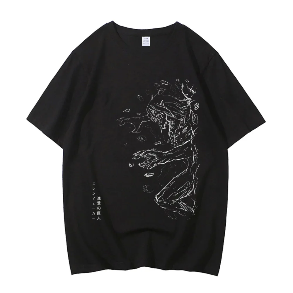 Shingeki No Kyojin cotton t-shirt men Gothic graphic Vintage Pop Culture Colorful kawaii 2000s Graphic Breathable harajuku 2000s