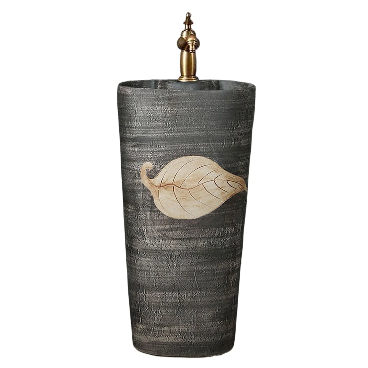 Chinese retro column basin balcony bathroom washbasin home bed and breakfast integrated floor-to-ceiling washbasin