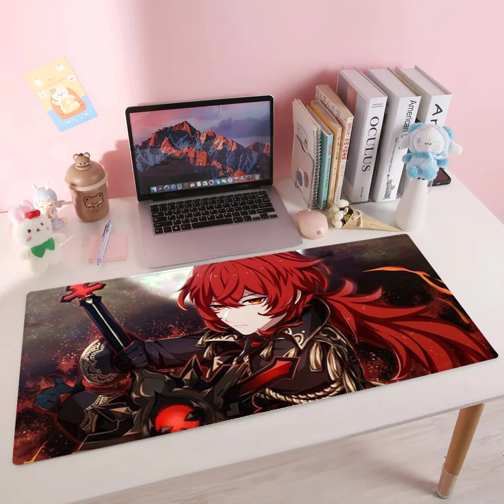 

D-Diluc G-Genshin I-Impact Mousepad Mousepad New Arrivals Large Gaming Mousepad L XL XXL Gamer Mouse Pad Size For Keyboards Mat