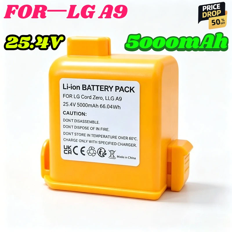 

For LG 25.2V EAC63382204 Lithium Ion Battery Cordzero A9 Cordless Vacuum A9+ A9Plus A9M A9MASTER2X A9MULT12X A9PETNBED A9MULTI