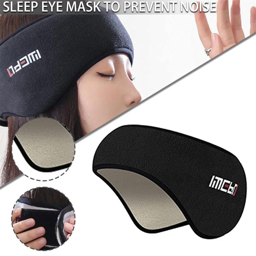 2-in-1 Shading Sleeping Eye Mask Earmuffs Men Women Winter Velvet Warm Sound Insulation Noise Reduction Sleep Protection Mask