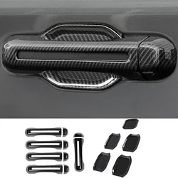 Car Door Handle Cover Tailgate Handle Stickers Door Handle Bowl Decoration for Jeep Wrangler JL 2018-2024 Exterior Accessories