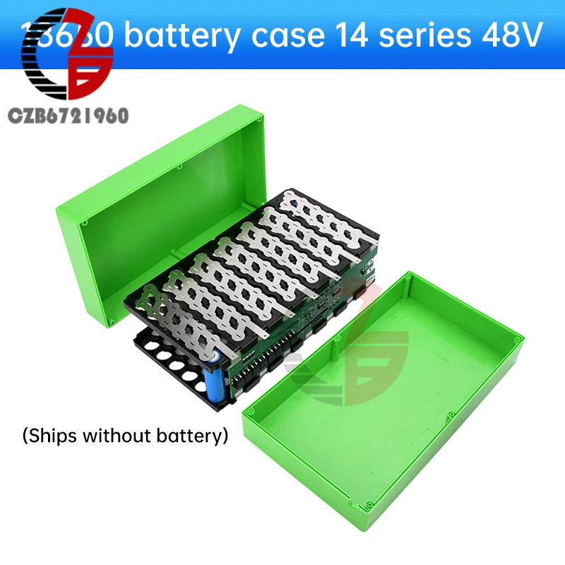 18650 Battery Case Set 6*14 with Nickel Plate Holder 48V 12AH Lithium Battery Storage Box 13S 30A Balanced Protection Board