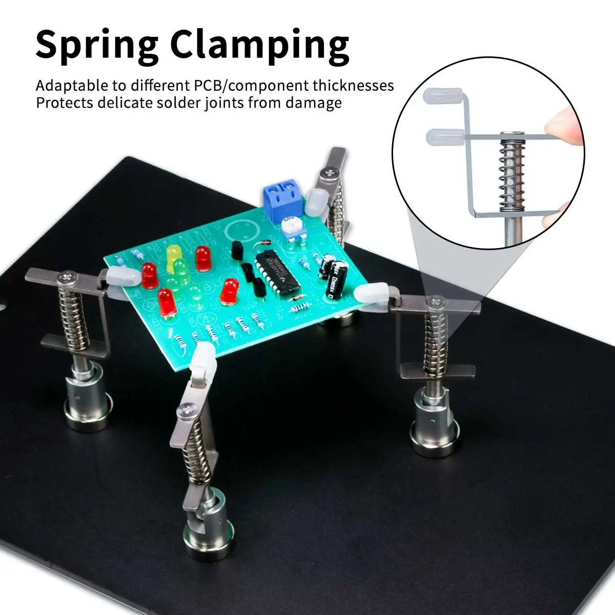 HZY H-07 Multifunktionale magnetische Universa-Federklemme 90 °   Rotationsplattenhalter für die Debugging präziser Schweißteile
