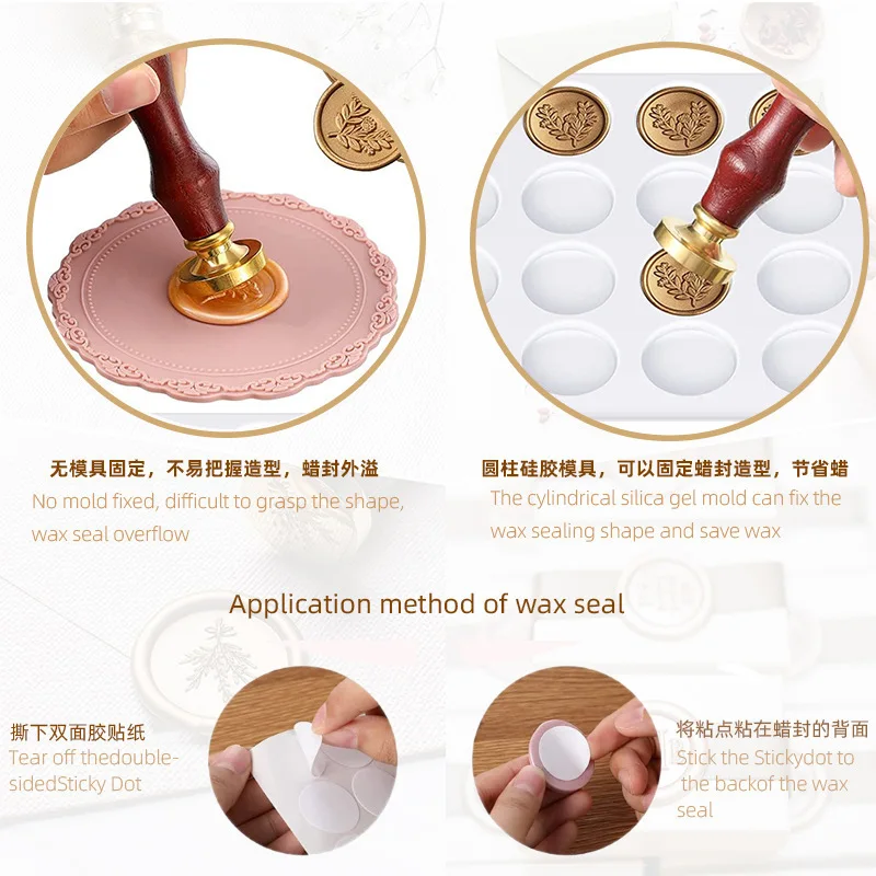 Wax Seal Stamp Silicone Pad 24 Cavity Handmade Wax Seal Seal Mold Silicone Mold Sealing Wax Aid DIY Cake Decorating Tool