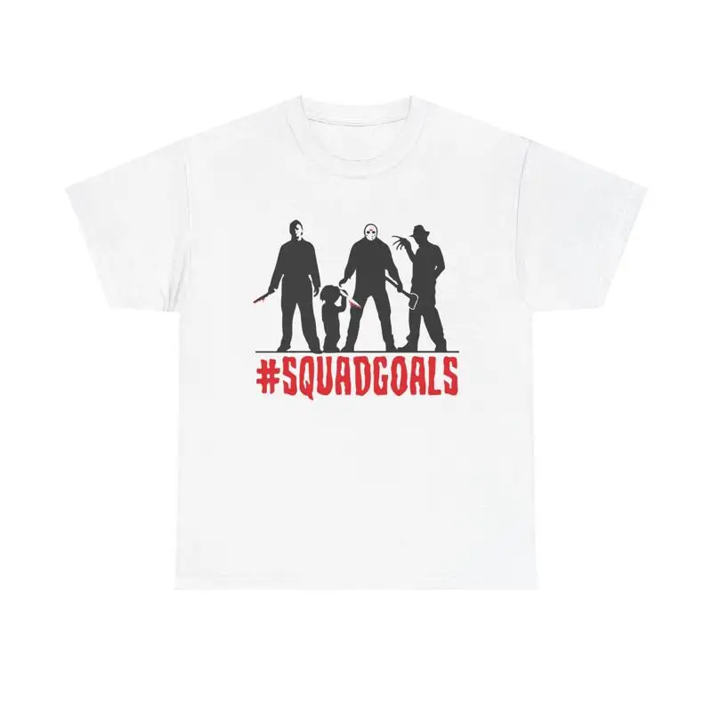 

Horror Squad Goals T Shirt iconic villains group bloody horror movies fans