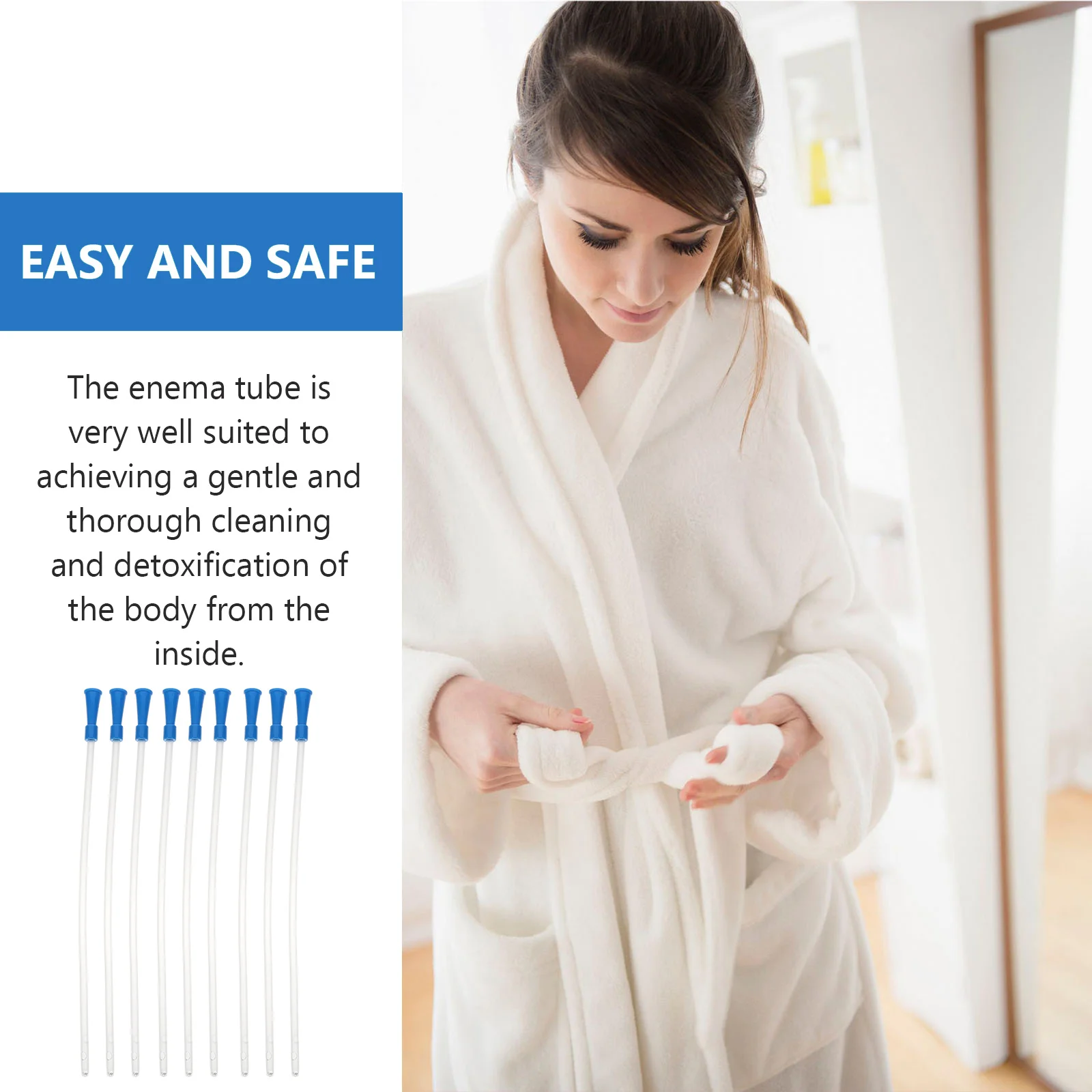 

20pcs Enema Tubes Professional Household Portable Flusher For Intestinal Cleaning Enema Washer Supply Accessory Head Home