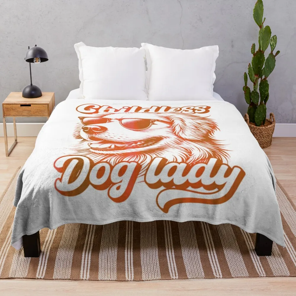 

Childless dog Lady Throw Blanket Summer Beddings Custom Blankets